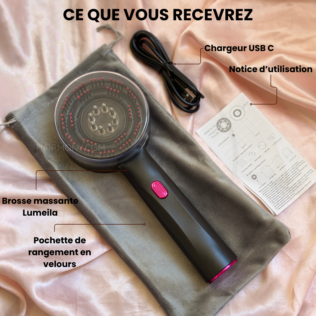 Brosse massante Lumeila™ Hairmony