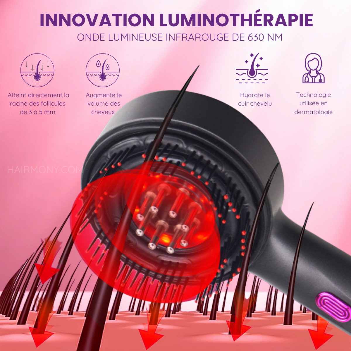 Brosse massante Lumeila™ Hairmony