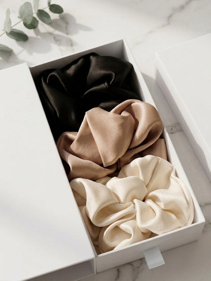 Silk Scrunchies - Coffret 3 Chouchous Soie XL Hairmony